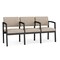 Lesro Lenox Steel 3 Seater with Center Arms, Stone (Beige) Seat, Stone Back, 64.5 W 24.5 L 32 H LS3103 - alternate 1
